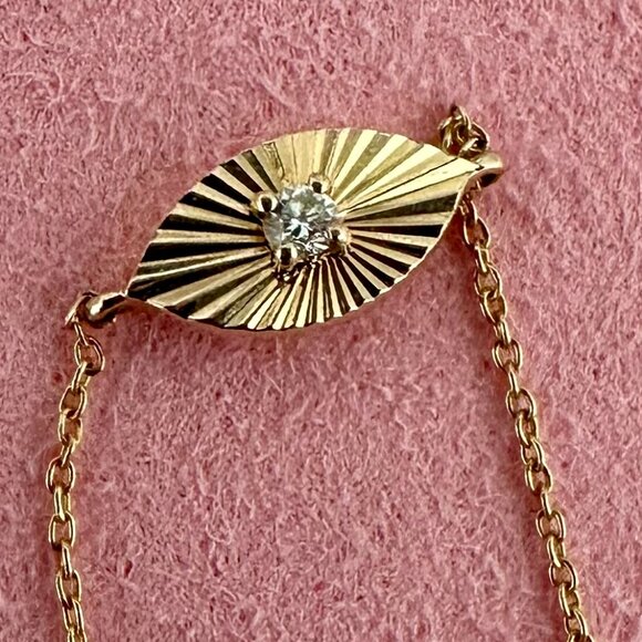 Dana Rebecca Evil Eye Diamond Bracelet 6.5-7 inch 14k Yellow Gold - Picture 2 of 3